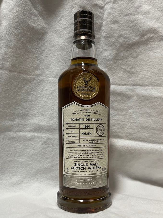 オールドボトル GM コニッサーズチョイス トマーティン 1988-2007 トマーティン tomatin 1991 30年 G&Mコニサーズチョイス(ハイランド