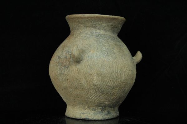 コレクター収集　貴重　タイ　スコータイ 初期 白濁鉄絵花・魚図皿 タイ コレクター収集 公式通販 バクチアン初期 黒陶刻文 鍔付台鉢