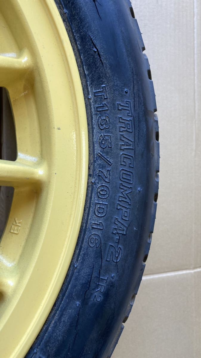 コージページです。FC3S、アンフィニ限定車装着アルミスペアタイヤ、 FC3S、アンフィニ限定車装着アルミスペアタイヤ、テンパータイヤ、使用