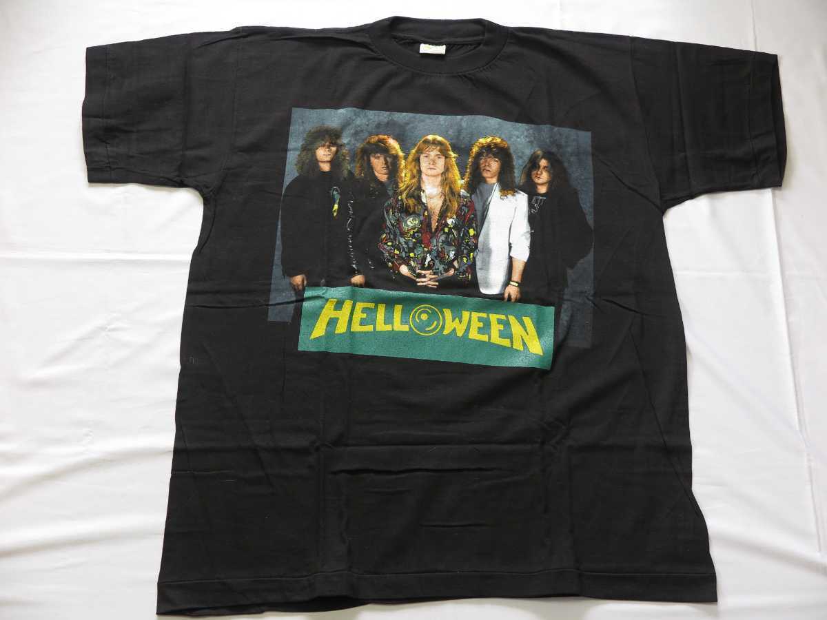 【HOT，定番】 未着用 HELLOWEEN ヴィンテージ Tシャツ 90's BURRN BURRNING LIVE 1992 ハロウィン T-SHIRT VINTAGE(Tシャツ)｜売買されたオークション情報、yahooの商品情報をアーカイブ公開 - オークファン Tシャツ