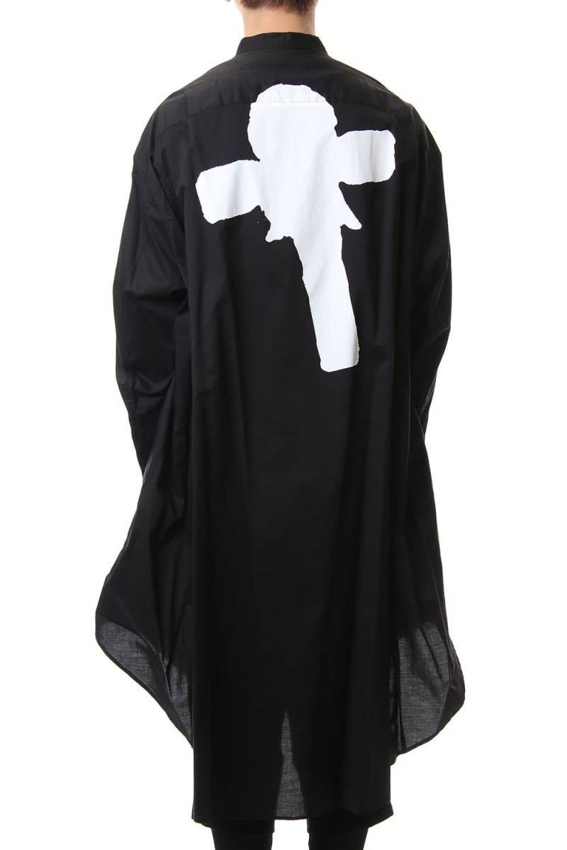 希少 20SS 定価46200円 JULIUS ユリウス オーバー ロング シャツ 黒 2