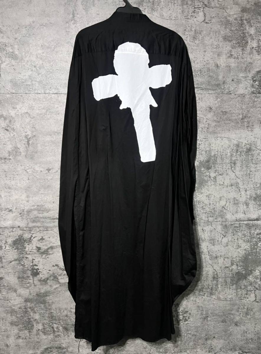 希少 20SS 定価46200円 JULIUS ユリウス オーバー ロング シャツ 黒 2