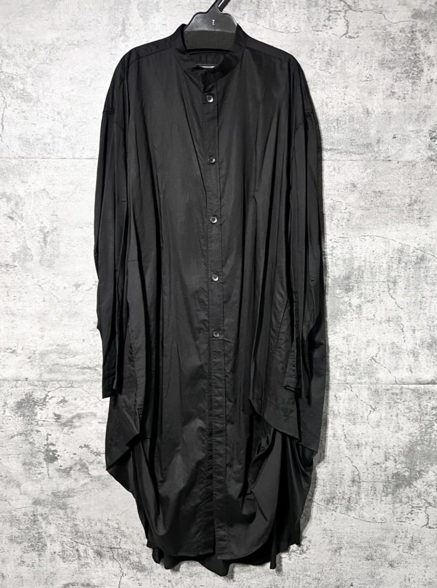 希少 20SS 定価46200円 JULIUS ユリウス オーバー ロング シャツ 黒 2