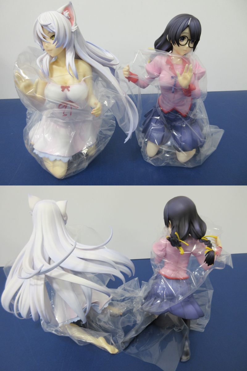 ください ヤフオク 猫物語 羽川翼 2体セット フィギュア 障り猫 ブ すので Mcmc Gr