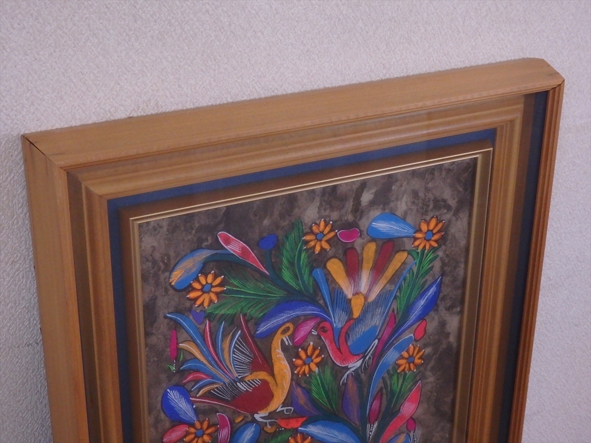 肉筆 楽園 大額装 南国のカラフルな鳥たち 額縁サイズ 70 50 厚6cm 絵 53 33cm アクリル絵具 花鳥 アジアン 洋風 売買されたオークション情報 Yahooの商品情報をアーカイブ公開 オークファン Aucfan Com