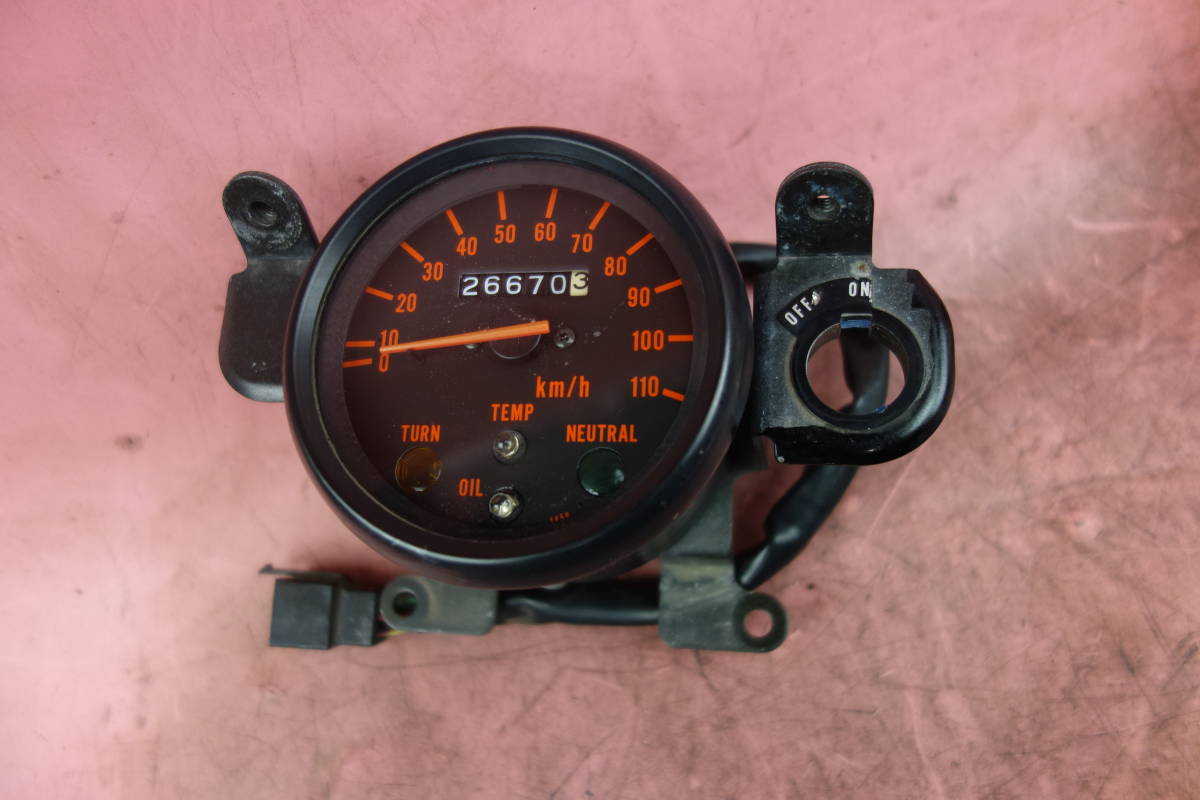 1台分解) 実動 !! 割れなし KSR80 KSR-2 純正 メーター ケース 電装