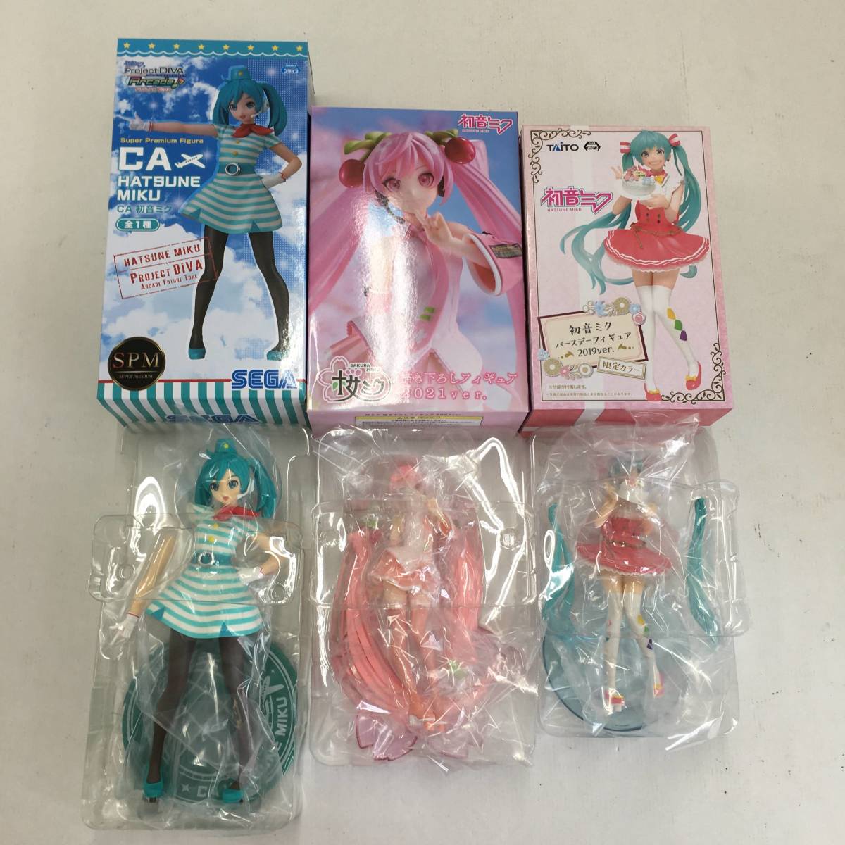 まとめ売り 初音ミク 桜ミク レーシングミク など プライズフィギュア