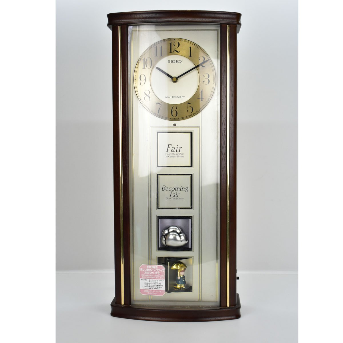 SEIKO WEATHER WINDOW RE516B 天気予報 からくり柱時計[セイコー][電池 