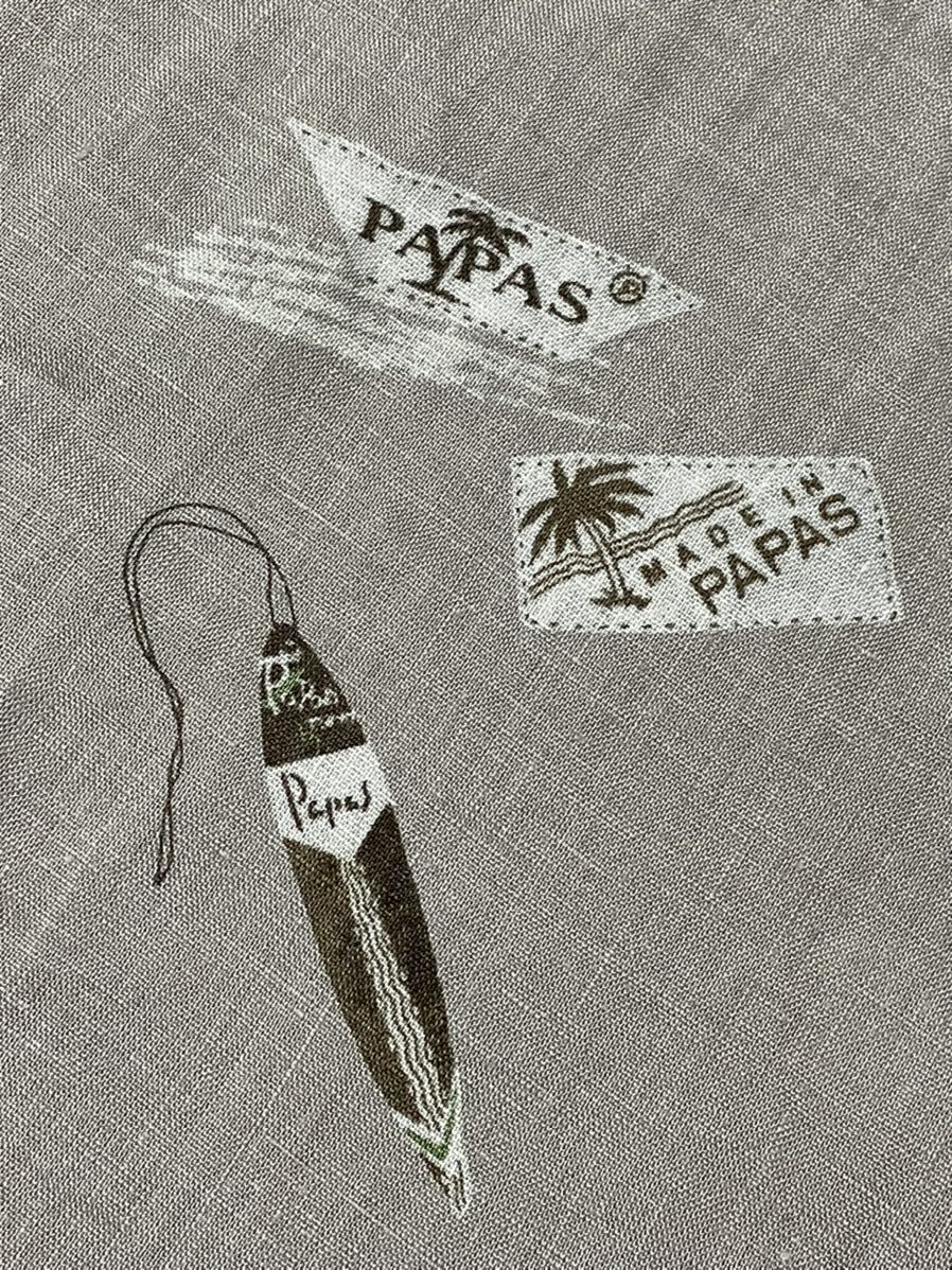 2020年モデル！☆ 美品 Papas パパス ☆ 麻リネン アロハシャツ アロハ  