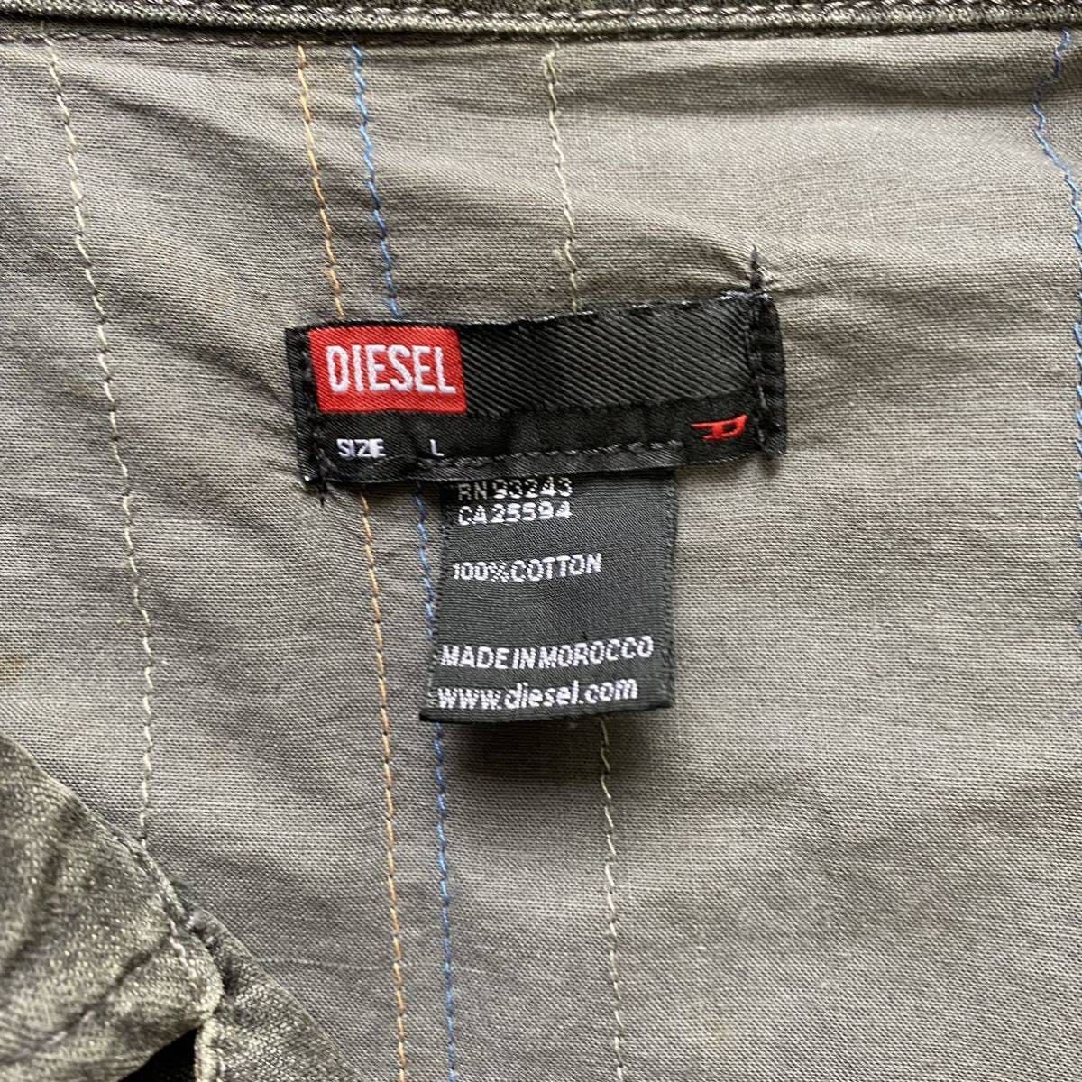 美品 DIESEL ディーゼル デニムジャケット ロゴ ワッペン Gジャン L ディーゼル【絶対的なオシャレ感】DIESEL デニムジャケット ワッペン