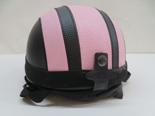 美品/フリーサイズ□ハーフヘルメット 半帽 半ヘル ピンク バイク用品