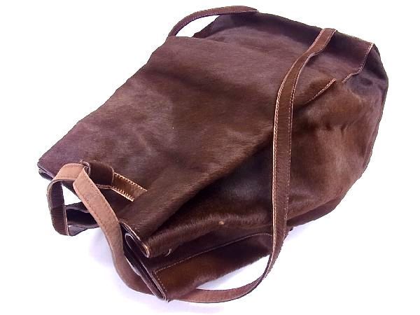 1円 PRADA プラダ ハラコ 巾着型 ショルダーバッグ リュックサック 