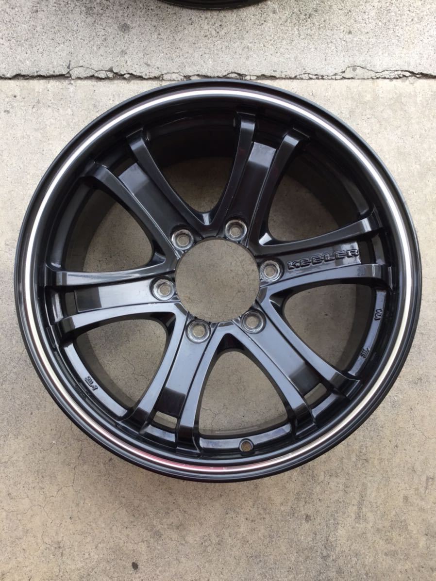 weds KEELER社外アルミホイール 17×7.5J+25 139.7-6H 中古品4本 