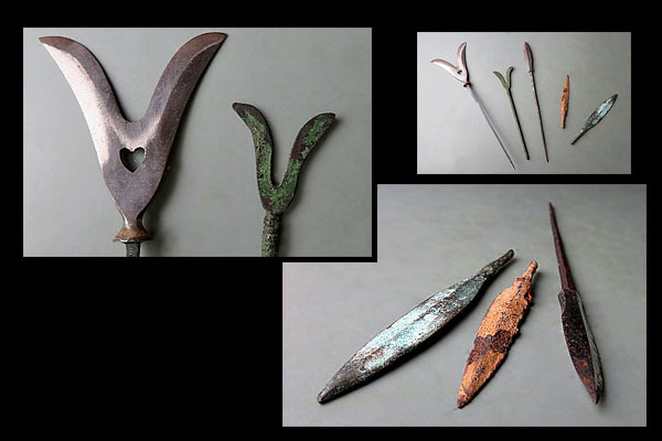 中国古銅青銅鏃矢尻8点まとめてD8894