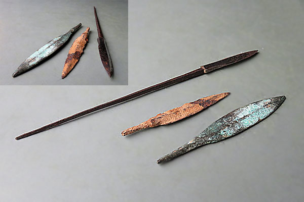 ☆真美☆u1498 時代物 青銅 鏃 矢尻 矢じり(銅製)｜売買された 