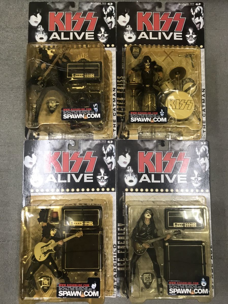 未開封品】マクファーレントイズ KISS ALIVE フィギュア 4点セット 