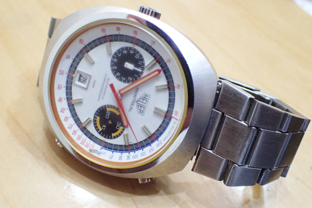 激レア/時計店在庫 美品◇ホイヤー/HEUER モントリオール/クロノグラフ  