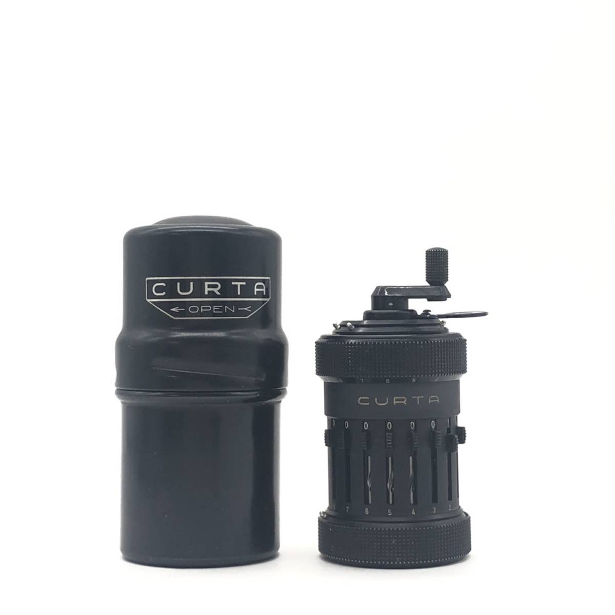 Yahoo!オークション - クルタ計算機 小さな機械式計算機 「curta 