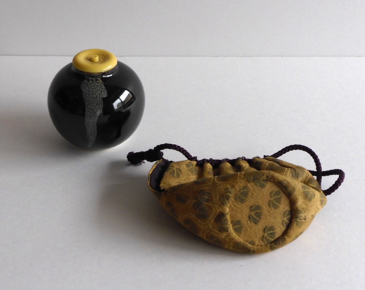 ◇644◇茶道具 文琳茶入 木村陶峰 仕覆 共箱 茶入 火襷焼 美品 【公式