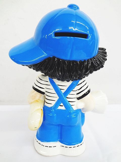 昭和レトロ 内藤ルネ TOM BOY 陶器 貯金箱 高さ約18.5cm RUNE 刻印あり