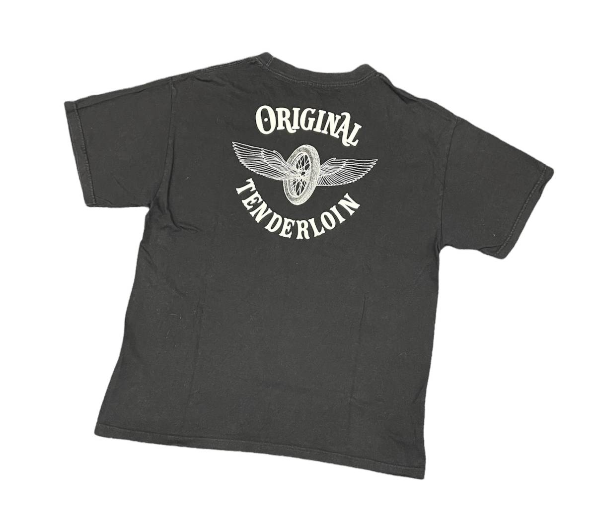 □ TENDERLOIN オリジナル バックプリント スカル Tシャツ 
