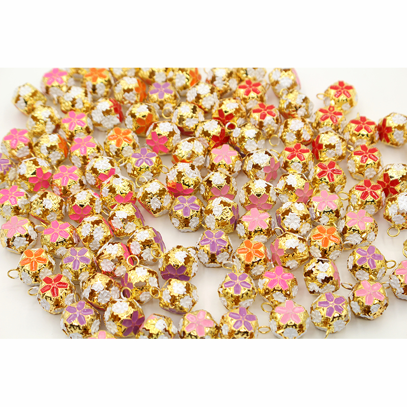 BELL-1 鈴 17mm 桜鈴 5色ミックス ハンドメイド パーツ 500個セット