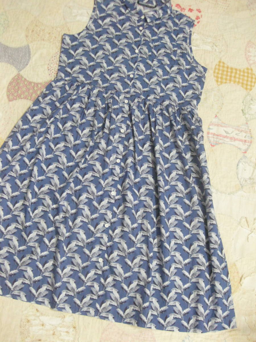 みなとのてんらんかい リバティ パラダイスパーム柄 ノースリーブ 