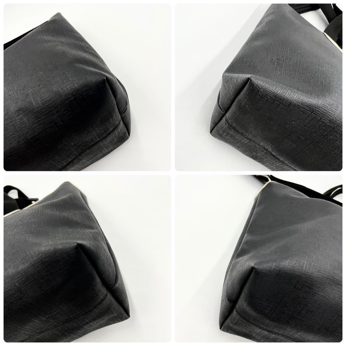 グッチ トートバッグ 2way ショルダー レザー×PVC A4可 ブラック 1円~ 超希少 美品 GUCCI グッチ 2way ショルダーバッグ トートバッグ