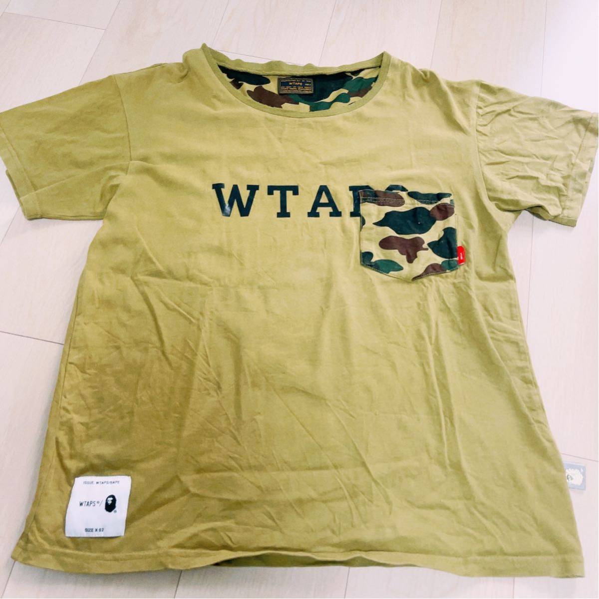1円からスタートwtaps × エイプ A BATHING APE DESIGN S/S TEE Tシャツ 