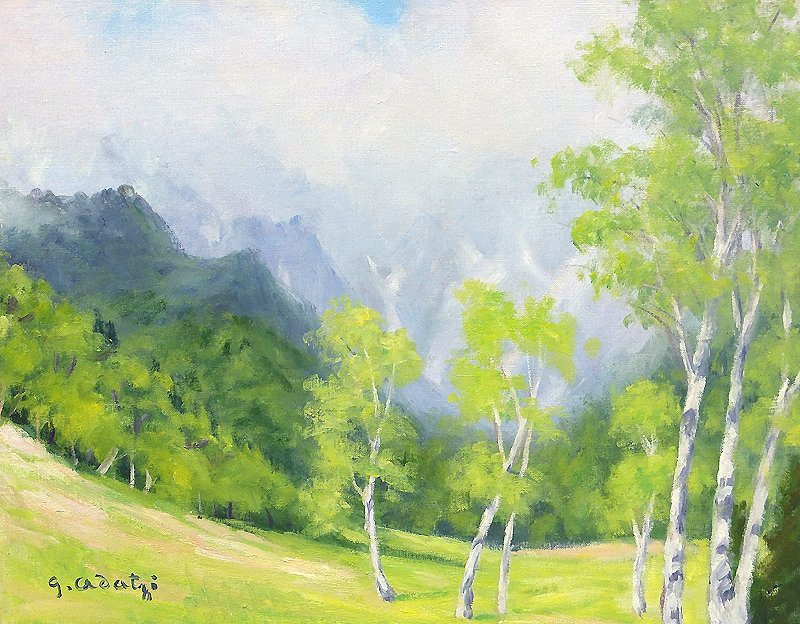 Azumino Mountain 安曇野山岳美術館 足立源一郎油彩画絵葉書セット