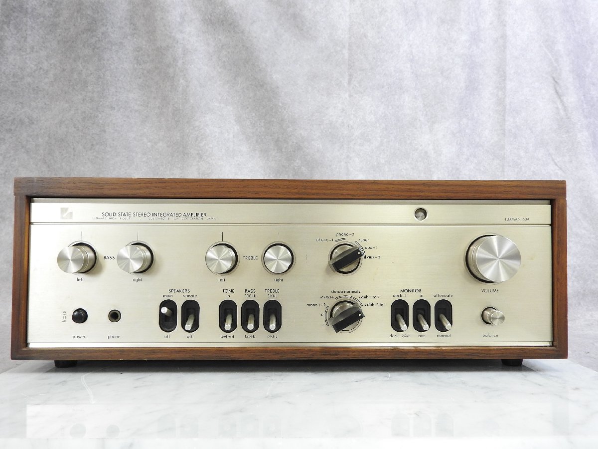 ☆ LUXMAN ラックスマン L-504 SOLID STATE STEREO INTEGRATED 