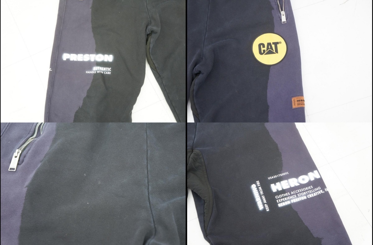 Mサイズ】 HERON PRESTON ヘロンプレストン HMCS21-064 CAT SWEATPANTS 