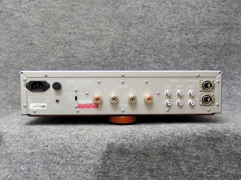 SPEC スペック / プリメインアンプ / RSA-V1 DT （DESIGNER TUNED） / 日本製 SPEC RSA-V1 プリメインアンプ 心震わすリアル スペックが、リアルサウンドアンプ「RSA-BW1」を9月中旬に発売 RSA-G1：オーディオ商品
