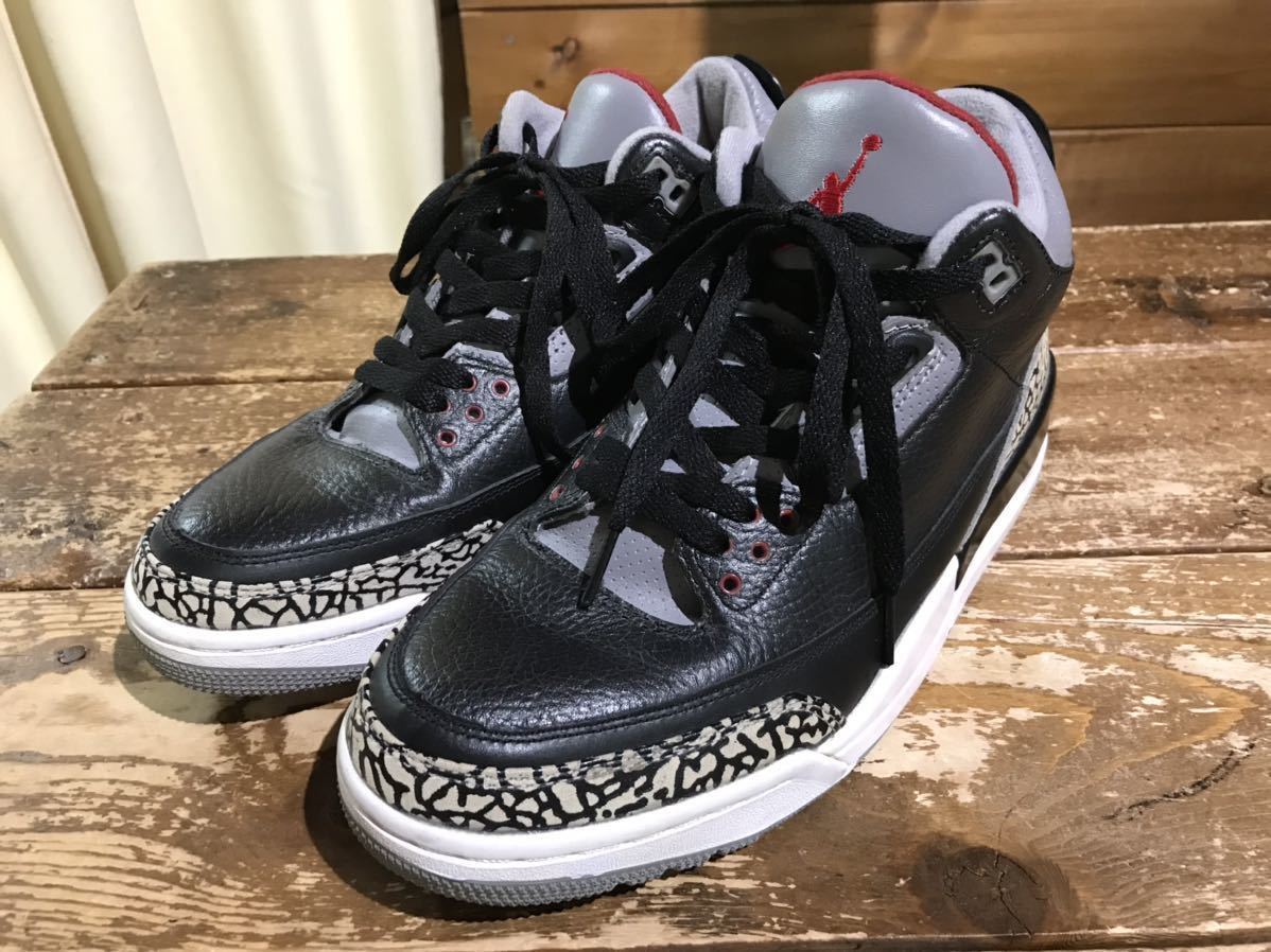 正規品，格安 59 NIKE AIR JORDAN 3 RETRO Black Cement 136064-010 27cm 202205(27.0cm)｜売買されたオークション情報、yahooの商品情報をアーカイブ公開 - オークファン 27.0cm