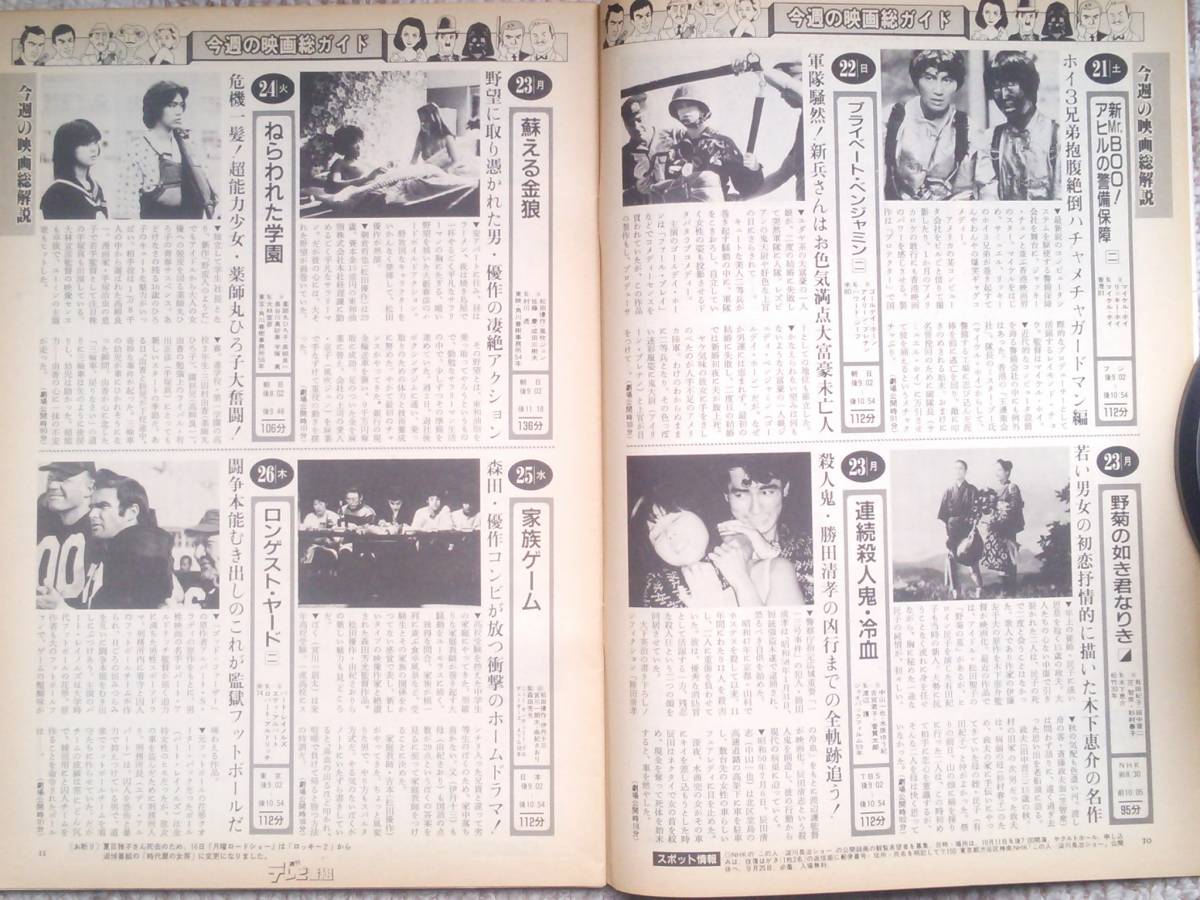 週刊テレビ番組1985年9月27日号 スケバン刑事 斉藤由貴 南野陽子 乳姉妹 夏体験物語 スタア誕生 荻野目慶子 森口博子ほか ザ テレビジョン 売買されたオークション情報 Yahooの商品情報をアーカイブ公開 オークファン Aucfan Com 週刊テレビ番組1985年9月27日号 スケバン刑事 斉藤由貴 南野陽子 乳姉妹 夏体験物語 スタア誕生 荻野目慶子 森口博子ほか ザ テレビジョン 売買されたオークション情報 Yahooの商品情報をアーカイブ公開 オークファン Aucfan Com