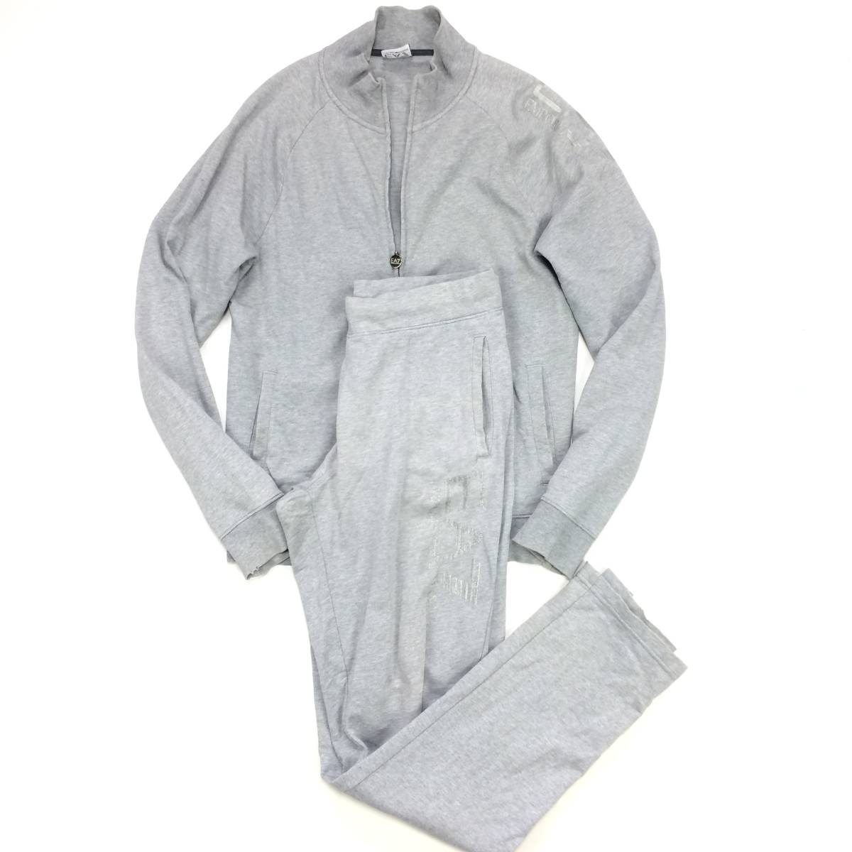 【本物保証，100%新品】 EMPORIO ARMANI/エンポリオ アルマーニ 定番モデル ロゴ入り トラックジャケット＆フラットパンツ 上下スウェットジャージ/セットアップ(男性用)｜売買されたオークション情報、yahooの商品情報 男性用