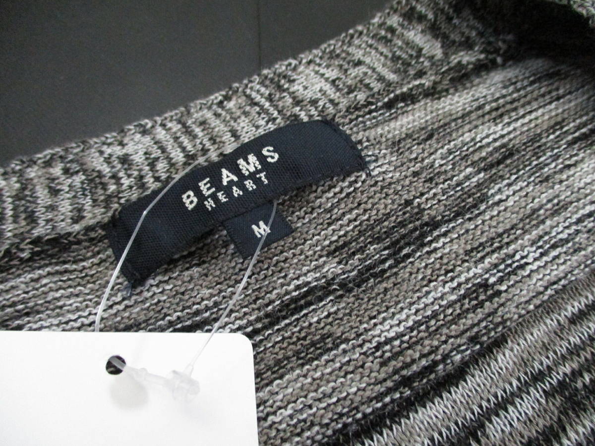 春夏▽ 新品 ビームス 麻 リネン カーディガン BEAMS Mサイズ メランジ 