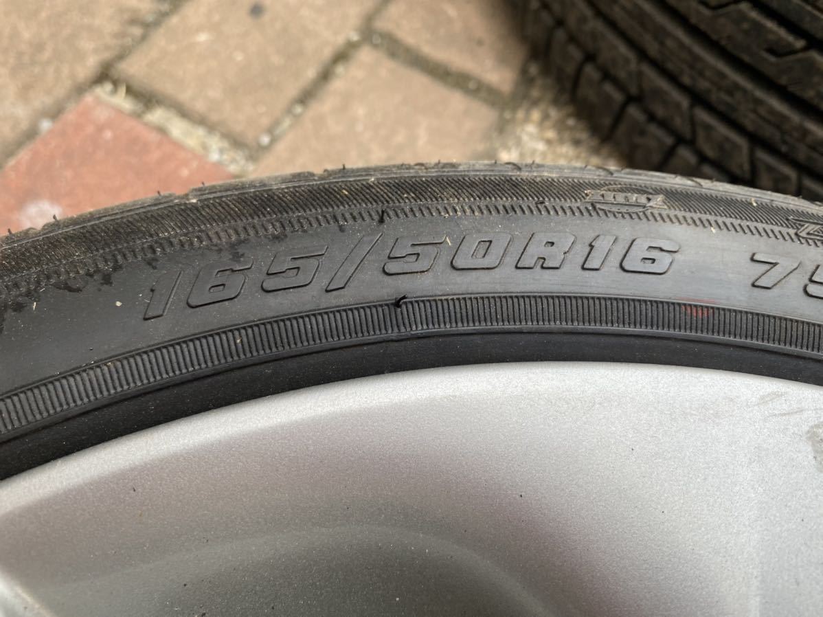 トヨタアクア 16インチ純正アルミ・ナット 165-50-16新品タイヤ  