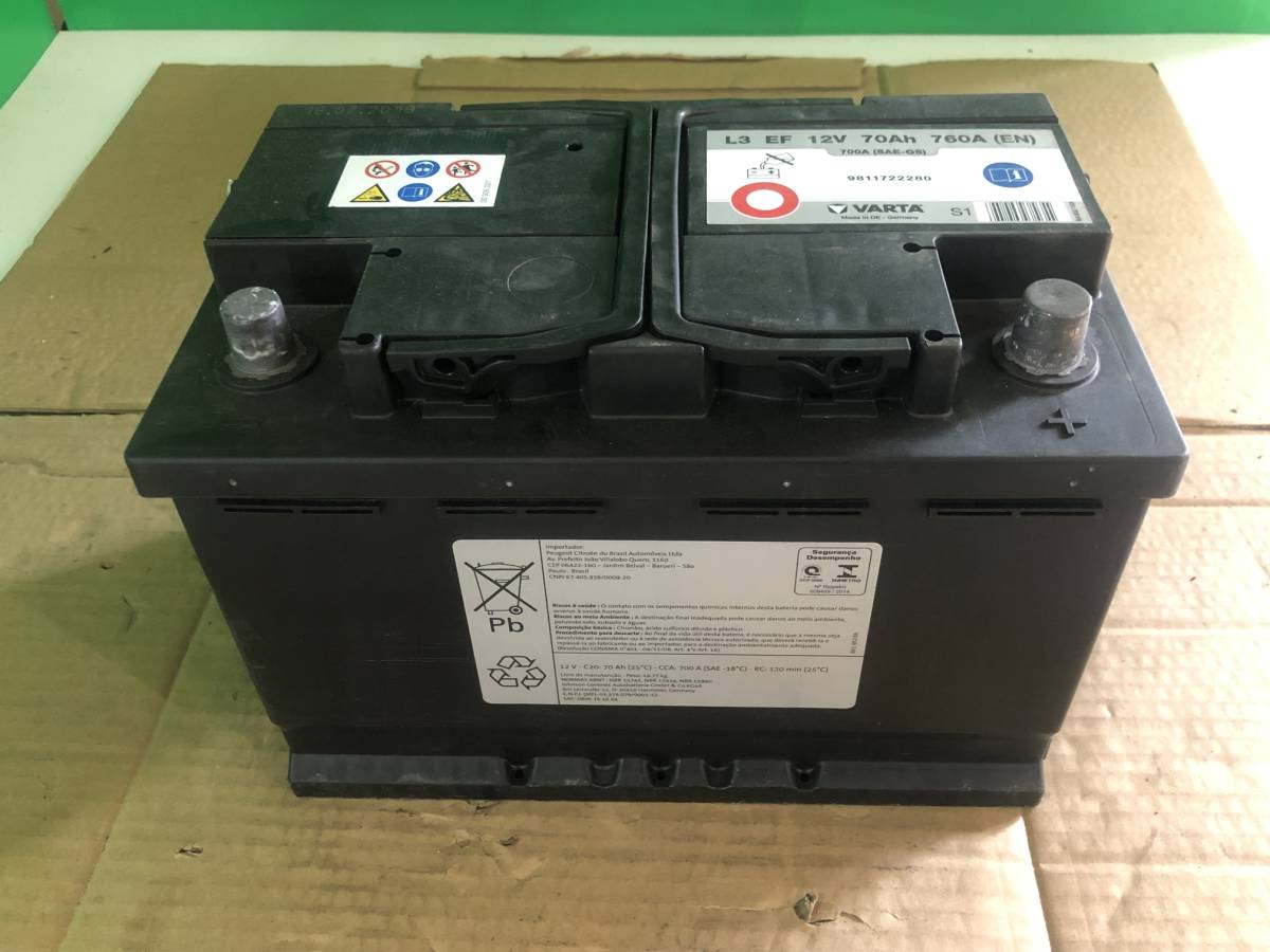 Q2654 VARTA 70Ah CCA値750 再生バッテリー リビルト 中古 1年保証 VARTA 70Ah 外車用再生バッテリー 互換BOSCH BLACK-AGM A