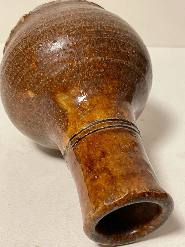 珍品です！江戸中期から後期 古小鹿田 飴釉の線状痕輪