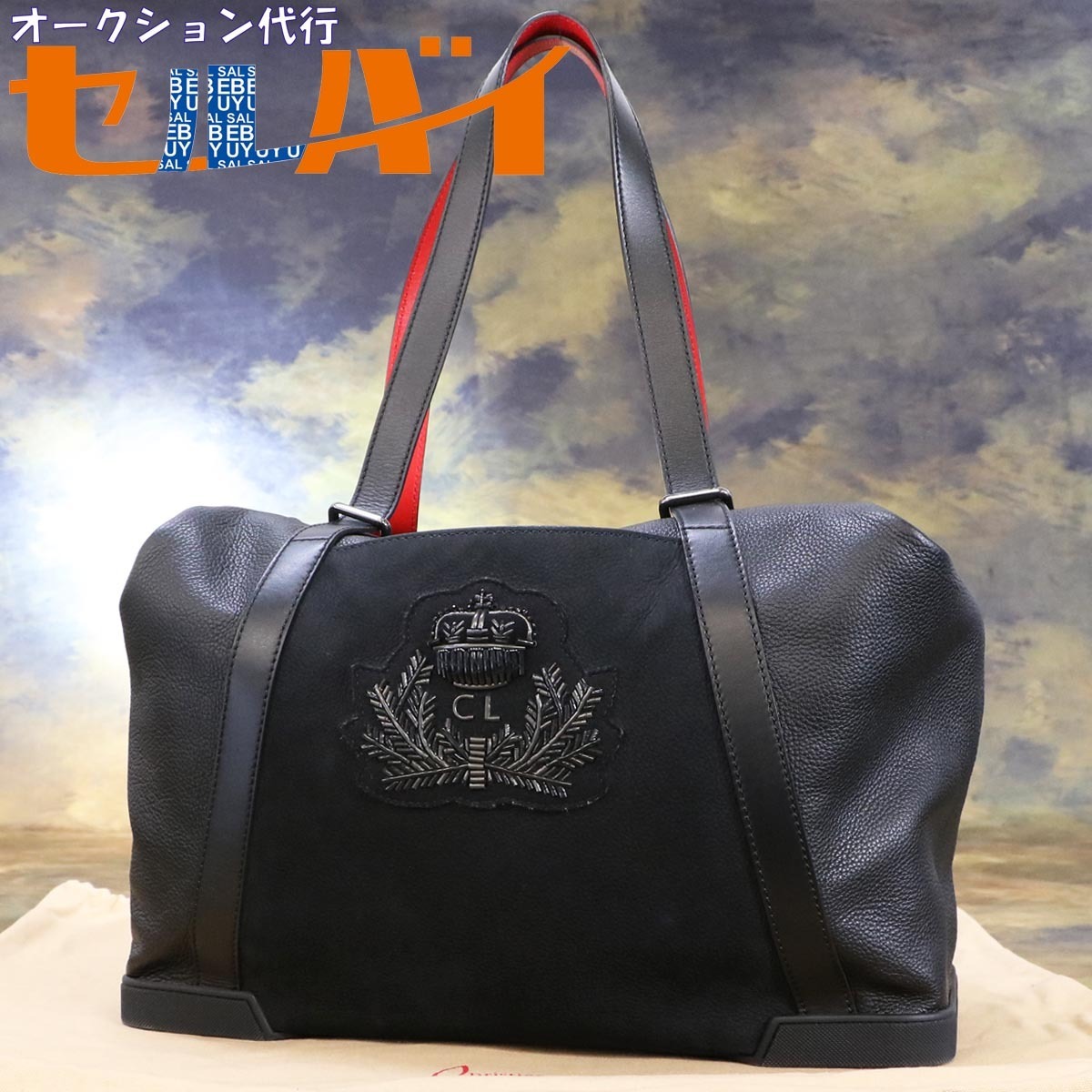 本物 新品同 クリスチャンルブタン 雑誌LEON掲載 BAGDAMON トリヨン 