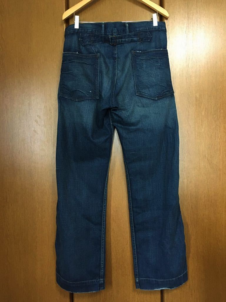 RRL《ベイカーパンツ 》size【31】ダメージ・リペア 濃紺インディゴ 