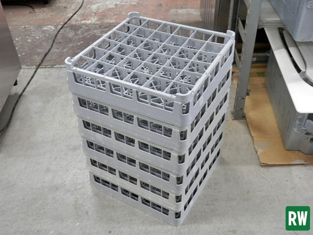 【6個セット】食器洗浄機用 グラスラック 36仕切り ヴォルラース W500×D500×H125mm 洗浄用ラック 食洗機ラック VOLLRATH [3-218098]