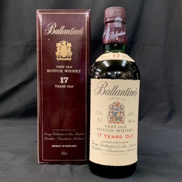 Ballantine's 12年、古酒、箱なし、未開栓 1000ml、43% バランタイン