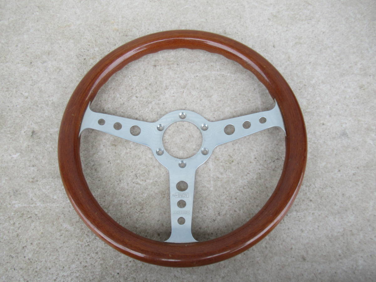 MOMO モモ スーパーインディ ウッドステアリング φ315㎜ 中古品 当時物  