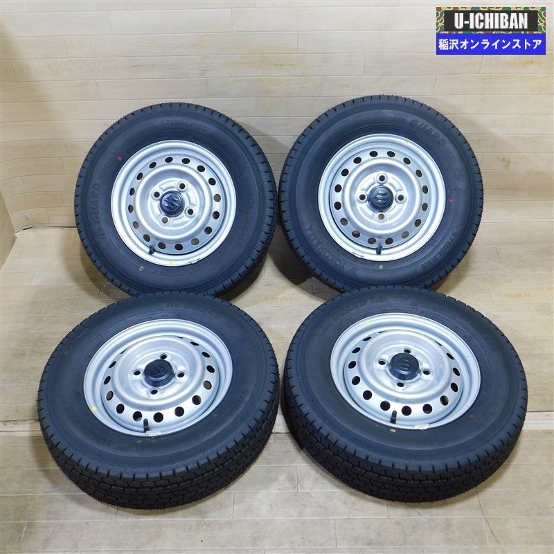 145/80R12 80/78LT エブリィバン 等 スズキ 純正スチールホイール 3.5 