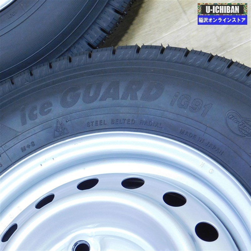 145/80R12 80/78LT エブリィバン 等 スズキ 純正スチールホイール 3.5 