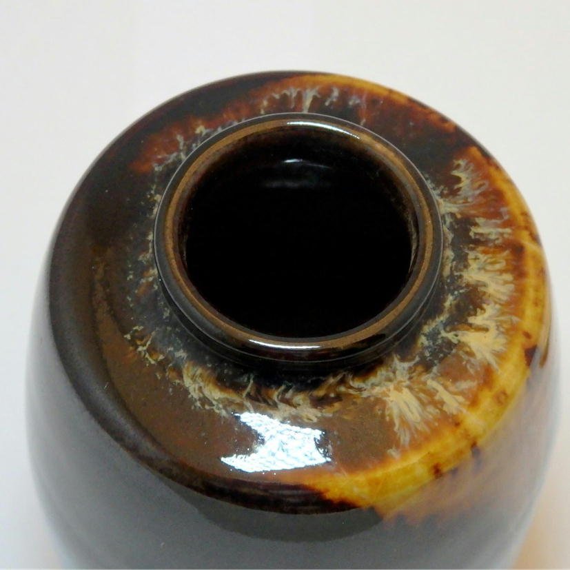 1円【一般中古】 /京焼瀬戸 茶入 肩衝 仕覆付き 茶道具 桶谷定一:作/95 