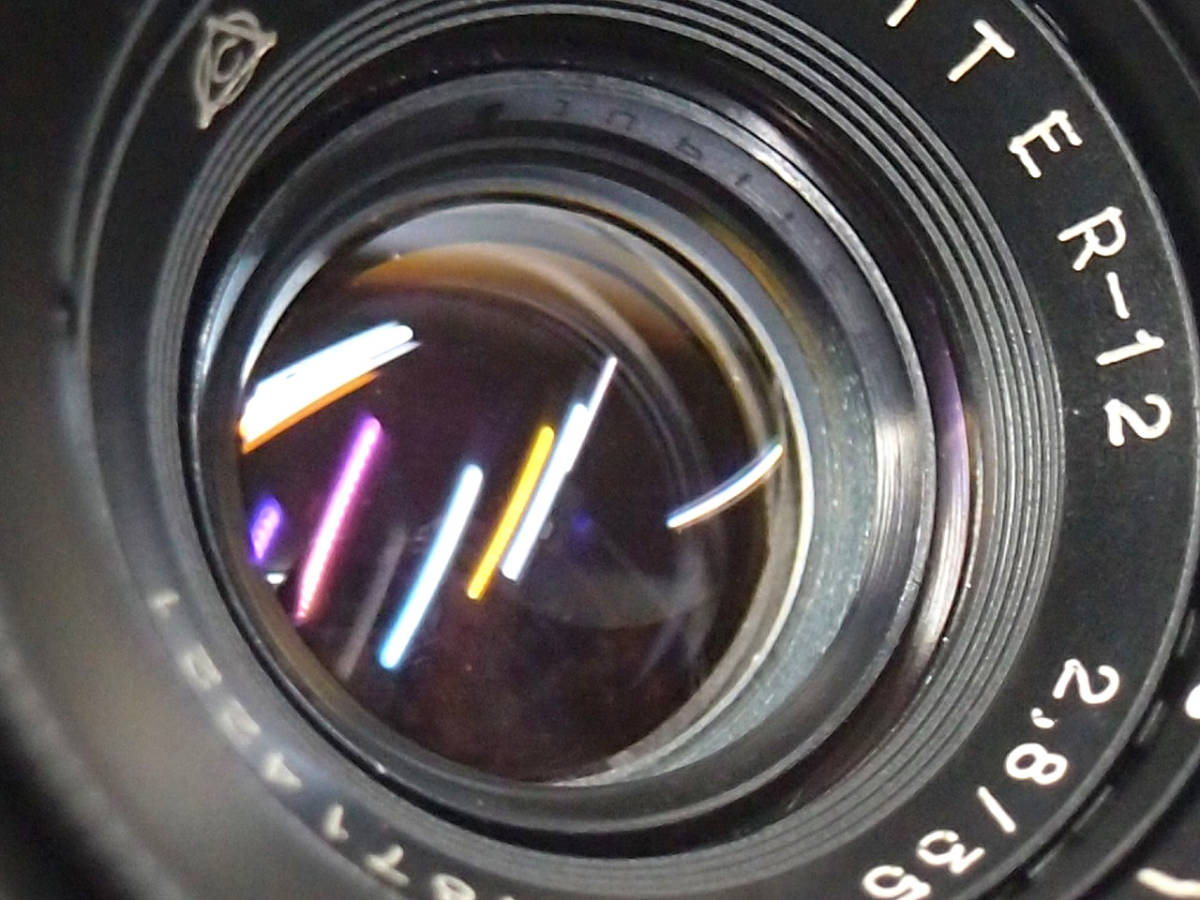〓 28)JUPITER-12 35mm F2.8 ライカLマウントレンズ 現状 キャップ