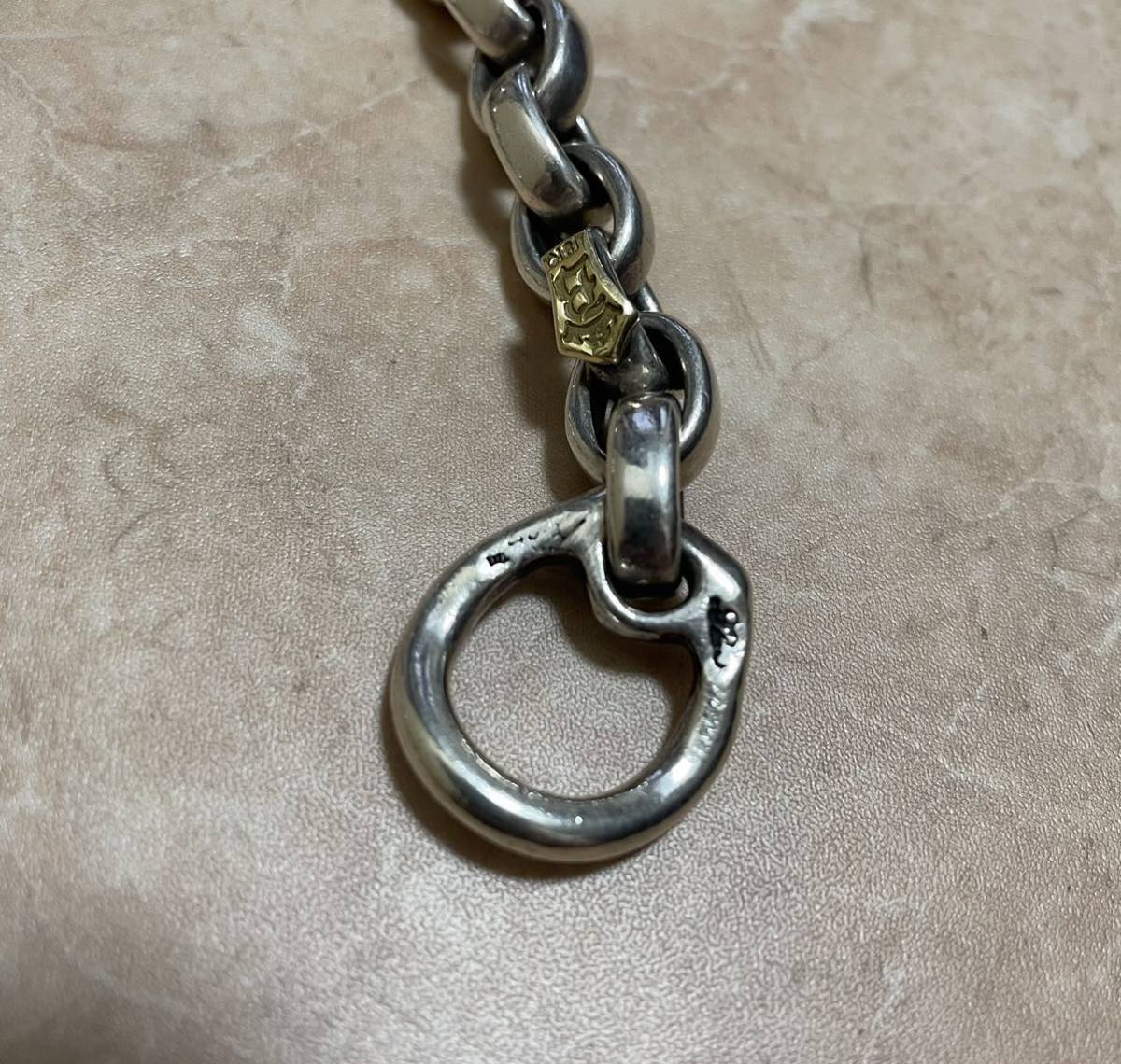 ビルウォールレザー ブレスレット18K シルバー925 BWL K18 検 クロム